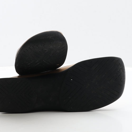 Preworn Womens Brown Spotted Leather Loafer Flat UK 6 39