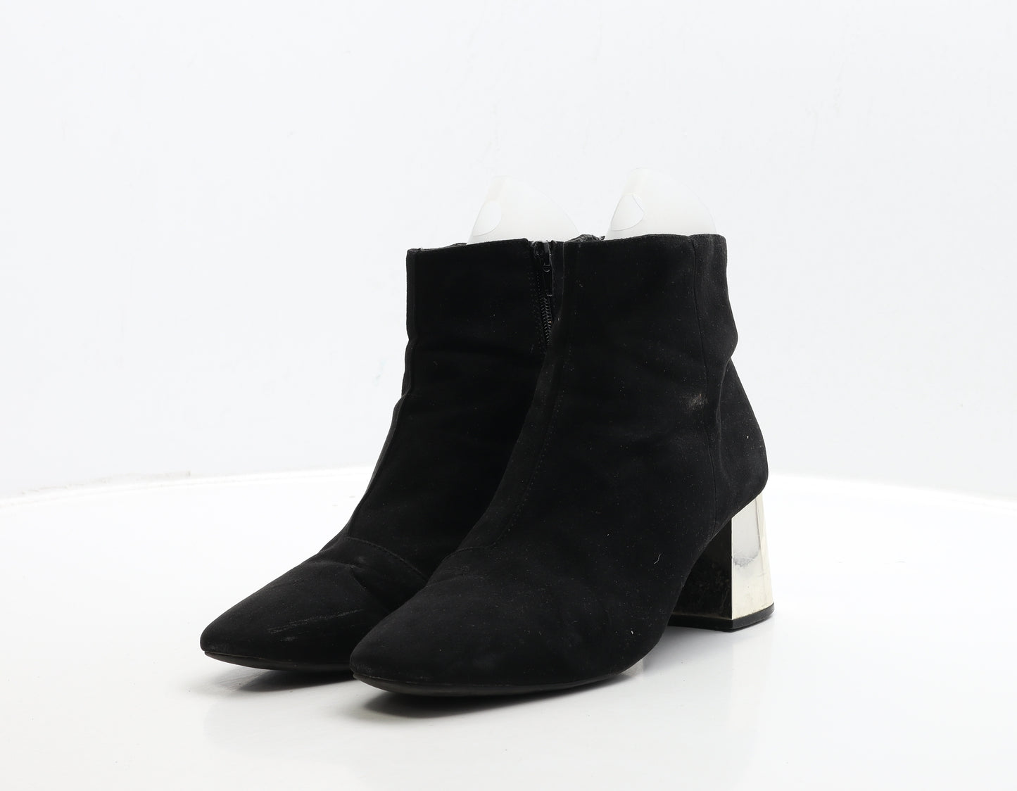 Primark Womens Black Suede Bootie Boot UK 7 40