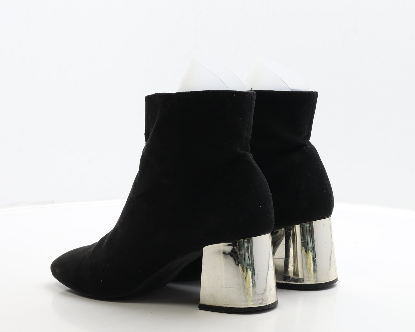 Primark Womens Black Suede Bootie Boot UK 7 40