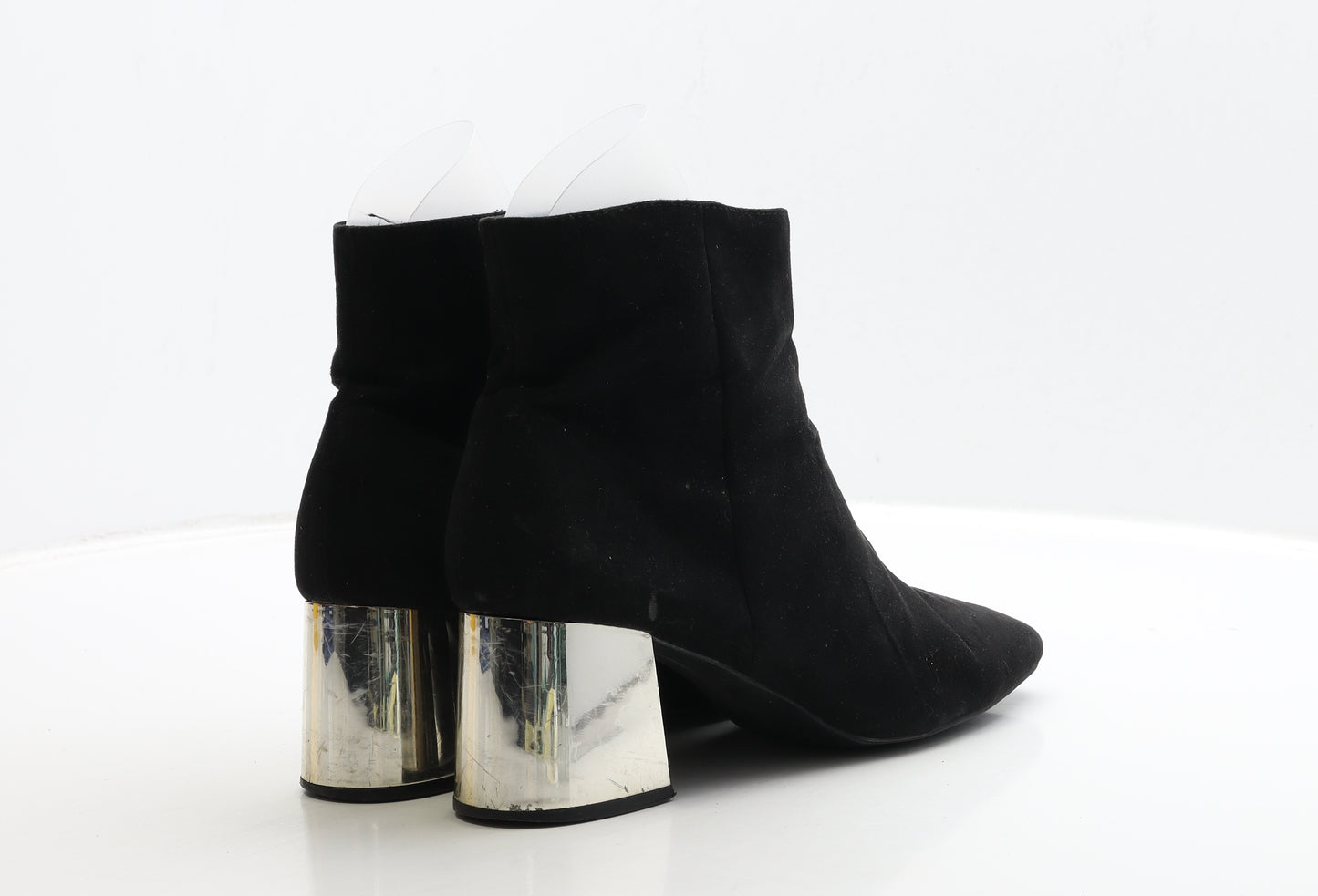 Primark Womens Black Suede Bootie Boot UK 7 40