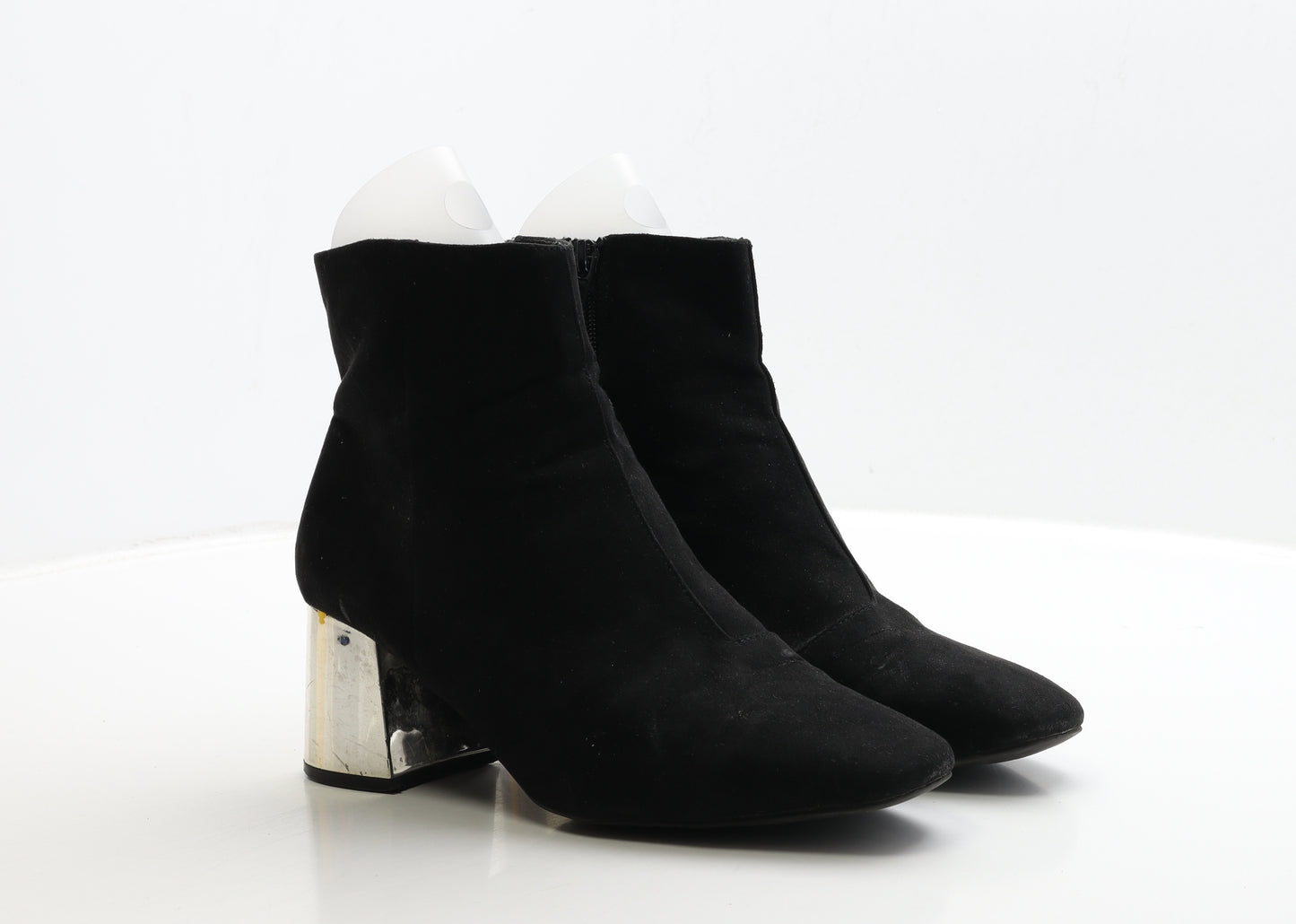 Primark Womens Black Suede Bootie Boot UK 7 40
