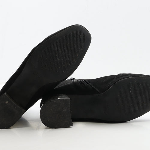 Primark Womens Black Suede Bootie Boot UK 7 40