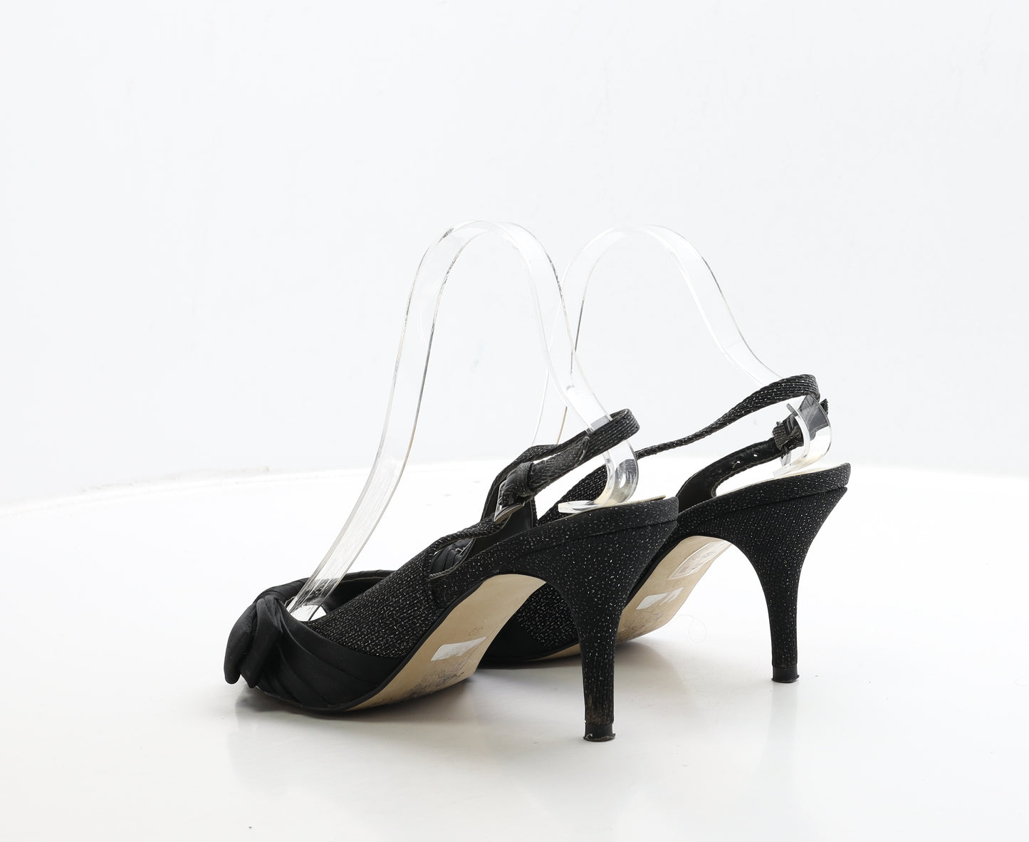 Roland Cartier Womens Black Polyester Slingback Heel UK 6 39