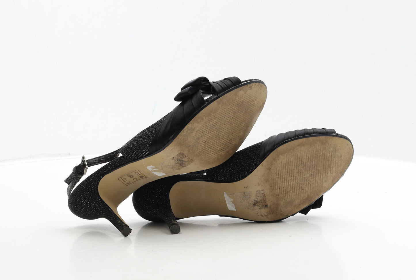 Roland Cartier Womens Black Polyester Slingback Heel UK 6 39