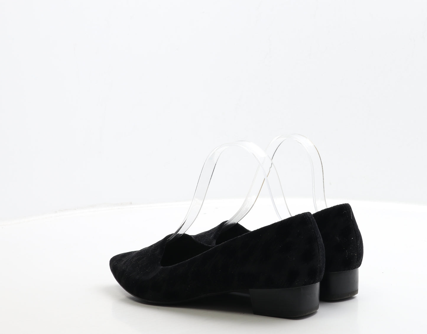 PETER KAISER Womens Black Geometric Suede Court Heel UK 5 38