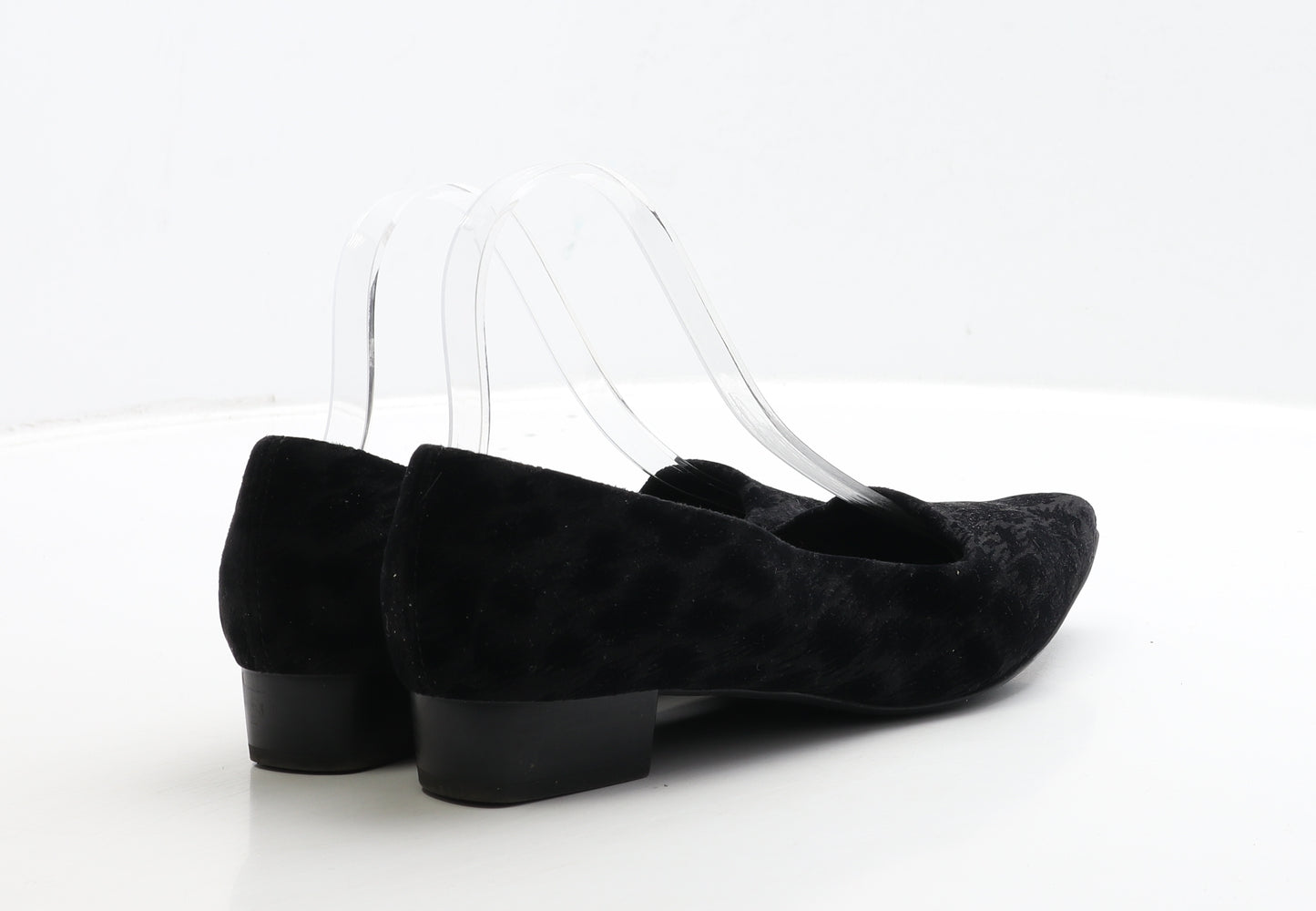 PETER KAISER Womens Black Geometric Suede Court Heel UK 5 38