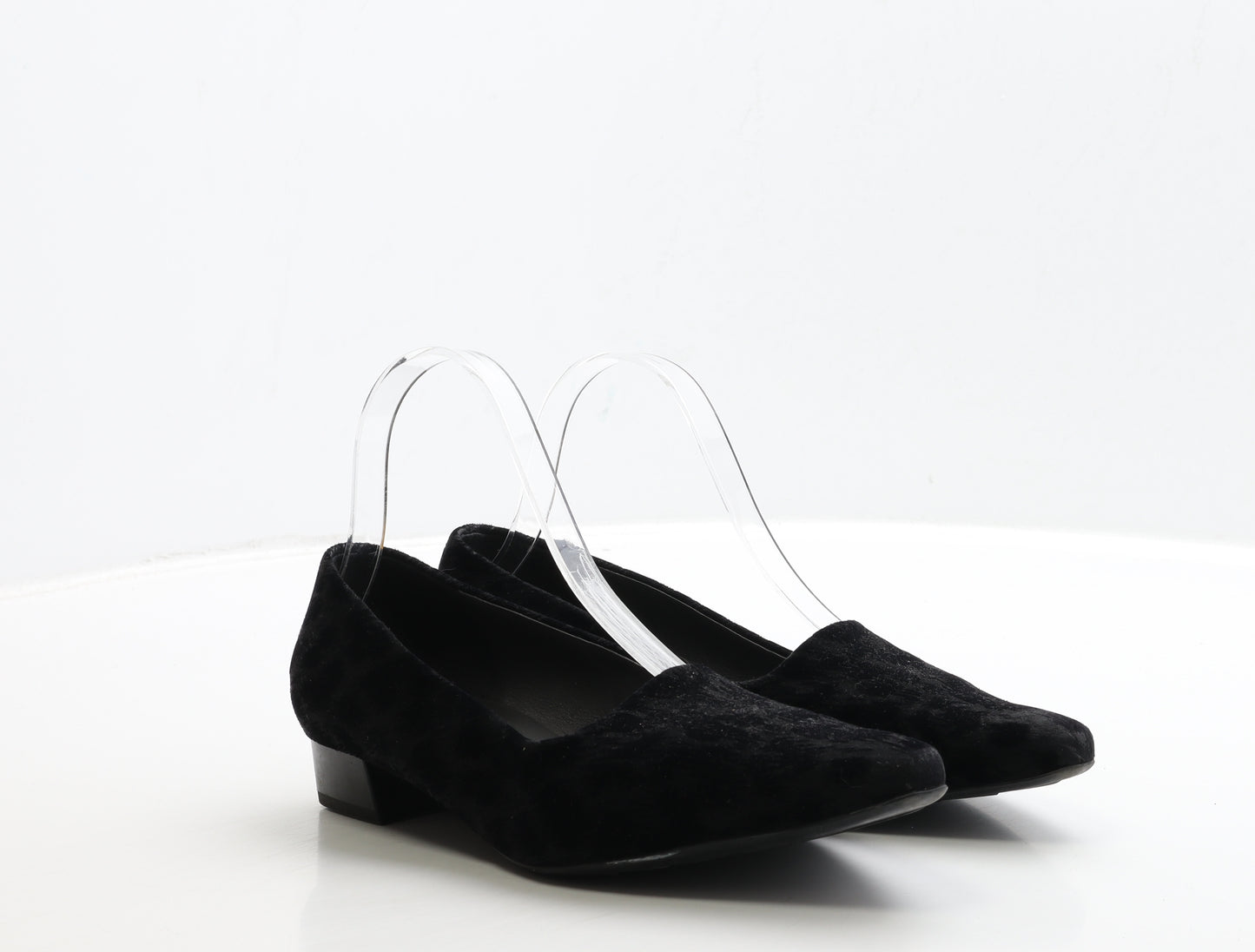 PETER KAISER Womens Black Geometric Suede Court Heel UK 5 38