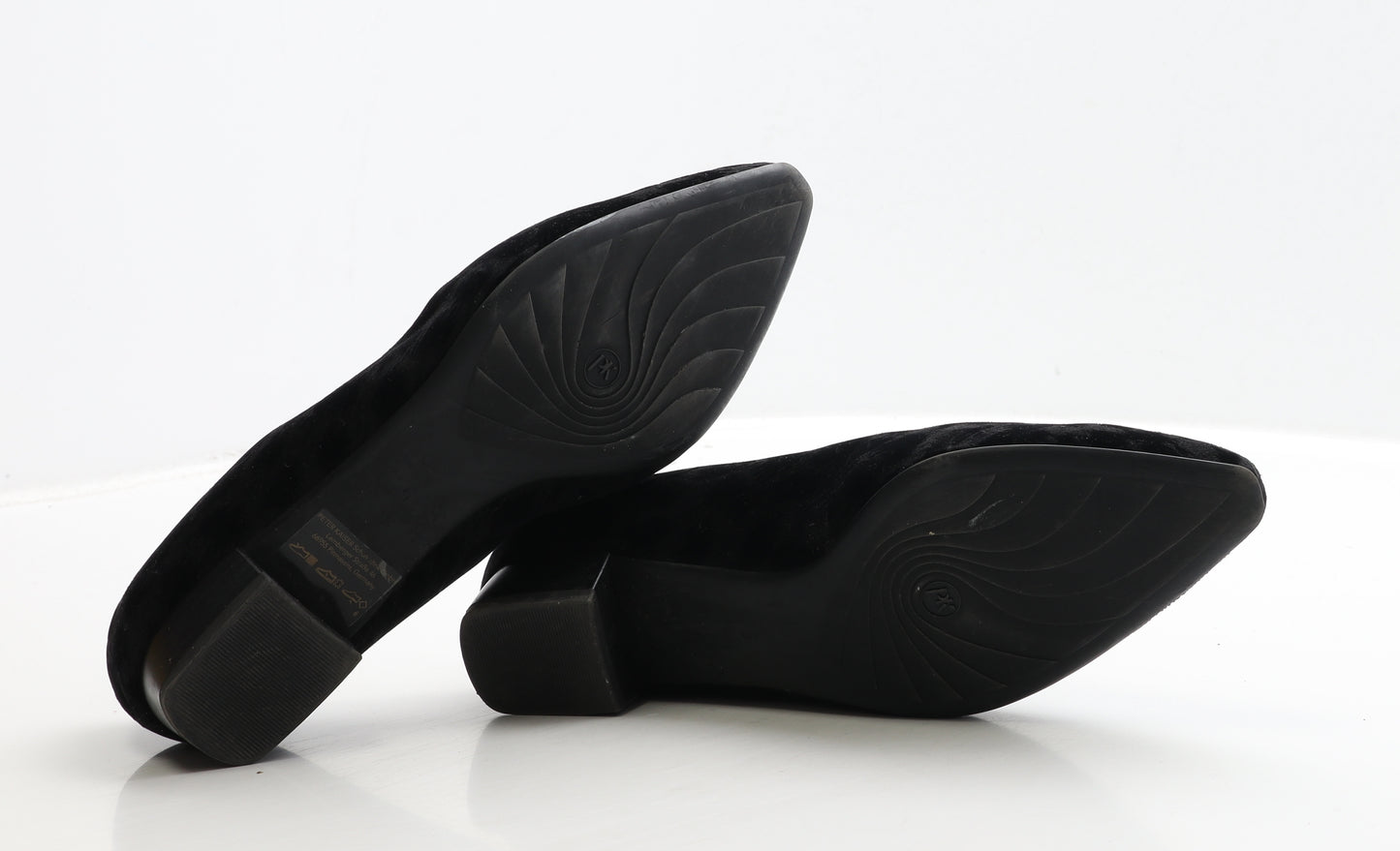 PETER KAISER Womens Black Geometric Suede Court Heel UK 5 38