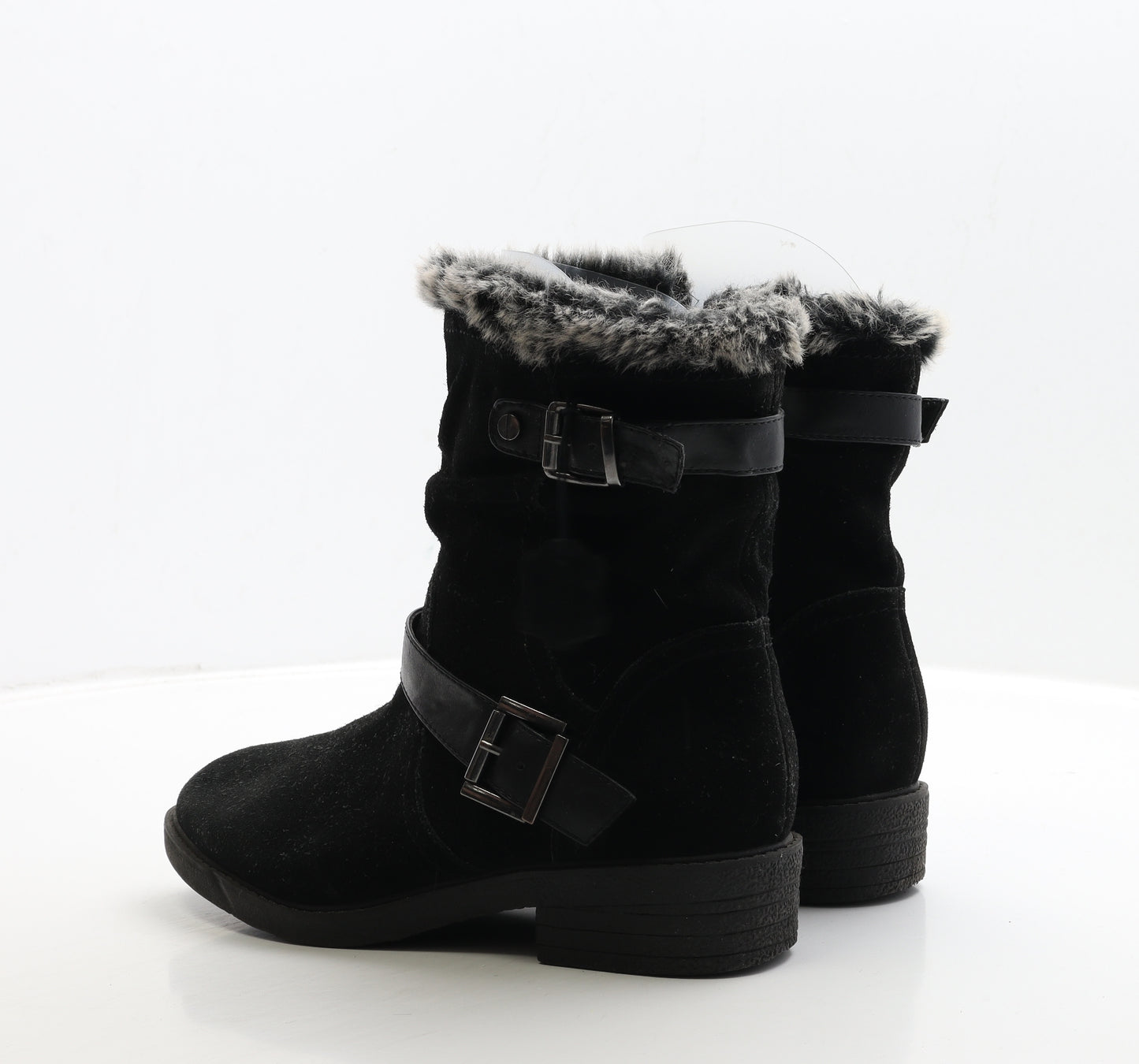 Marks and Spencer Womens Black Suede Biker Boot UK 6 39