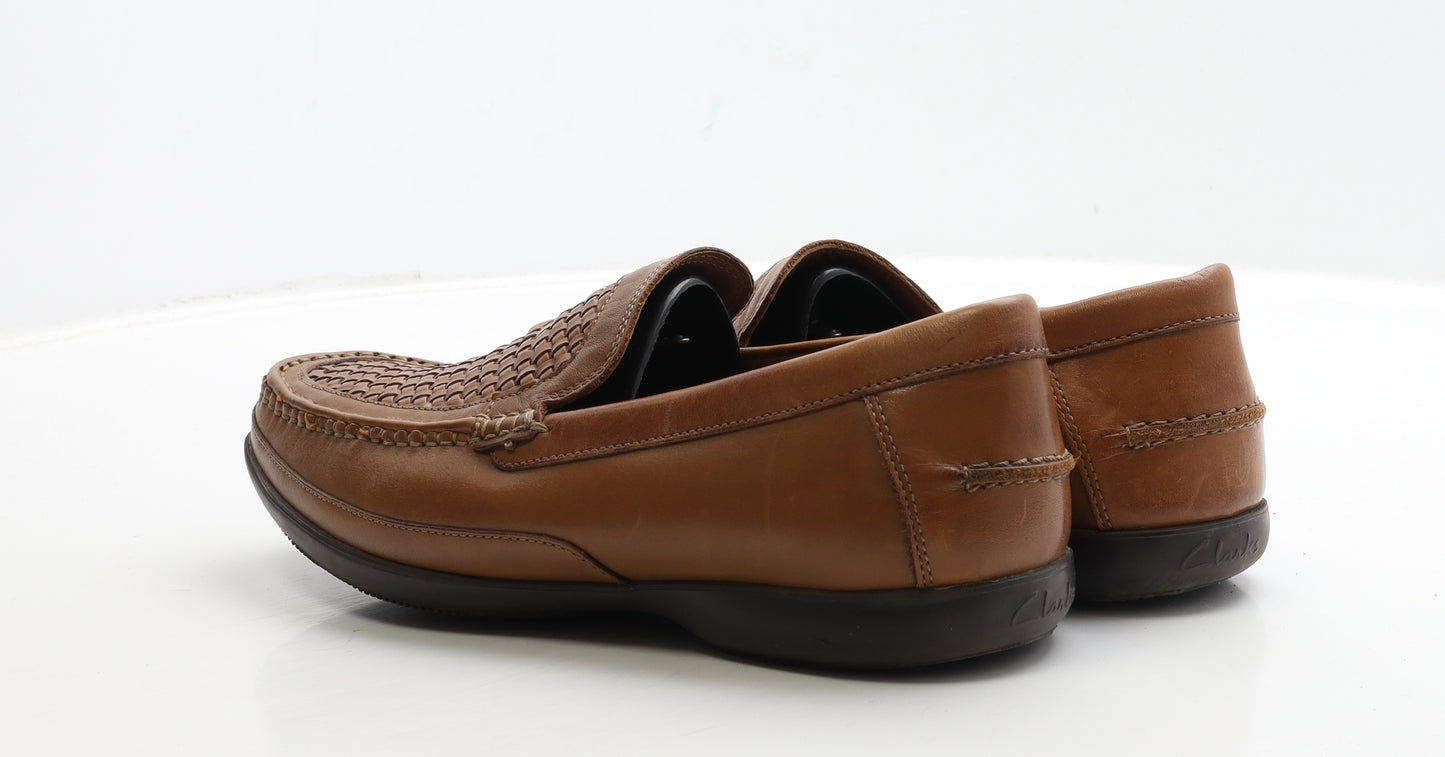 Clarks Mens Brown Leather Loafer Casual UK 8.5