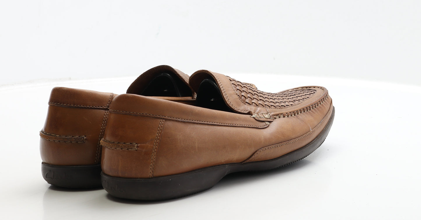 Clarks Mens Brown Leather Loafer Casual UK 8.5
