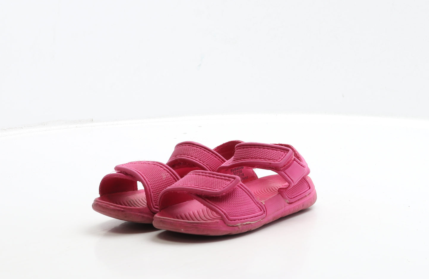 Preworn Girls Pink Polyester Strappy Sandal UK 7 24