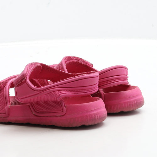 Preworn Girls Pink Polyester Strappy Sandal UK 7 24