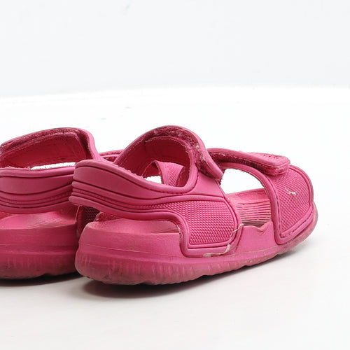 Preworn Girls Pink Polyester Strappy Sandal UK 7 24
