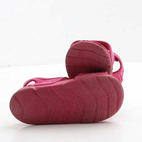 Preworn Girls Pink Polyester Strappy Sandal UK 7 24