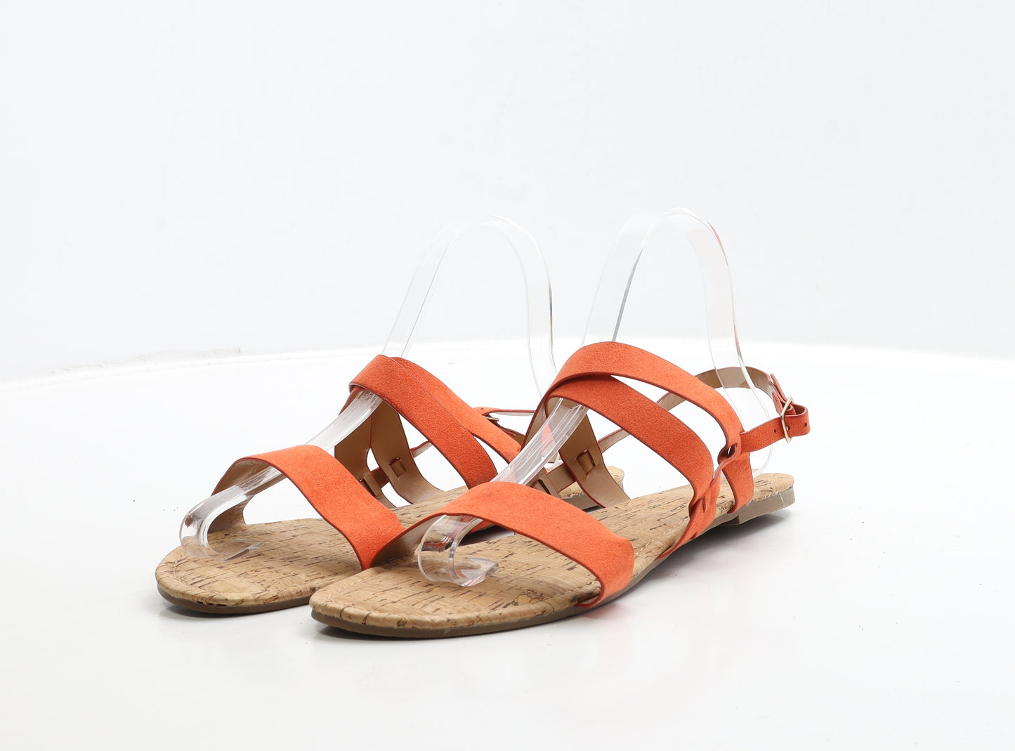 Dorothy Perkins Womens Orange Suede Strappy Sandal UK 6 39