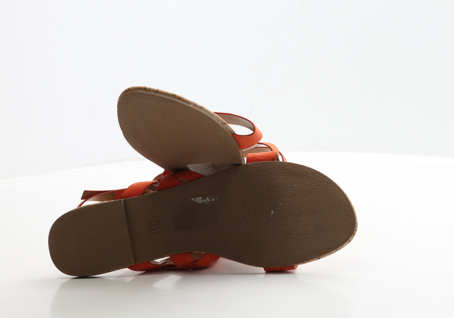 Dorothy Perkins Womens Orange Suede Strappy Sandal UK 6 39