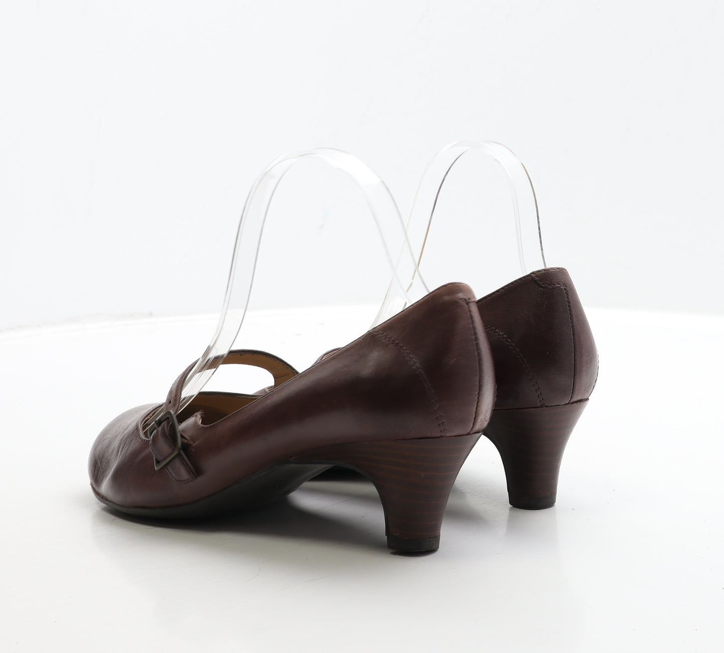 Clarks Womens Red Leather Court Heel UK 6 39