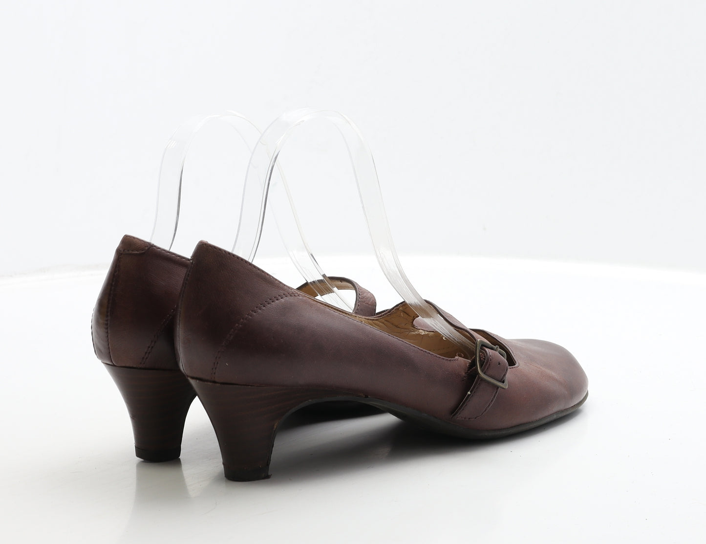 Clarks Womens Red Leather Court Heel UK 6 39