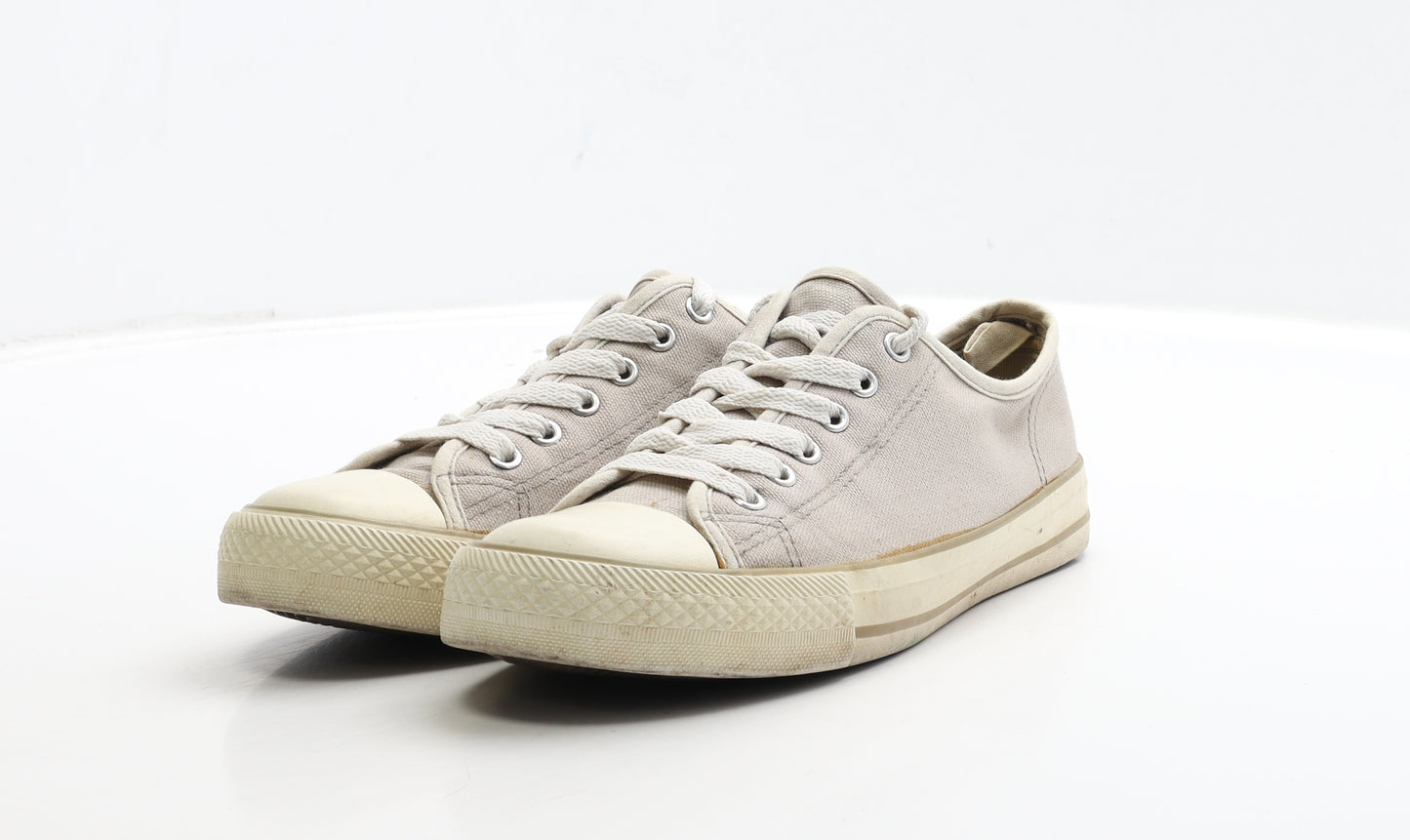Primark Womens Beige Fabric Trainer UK 4 37