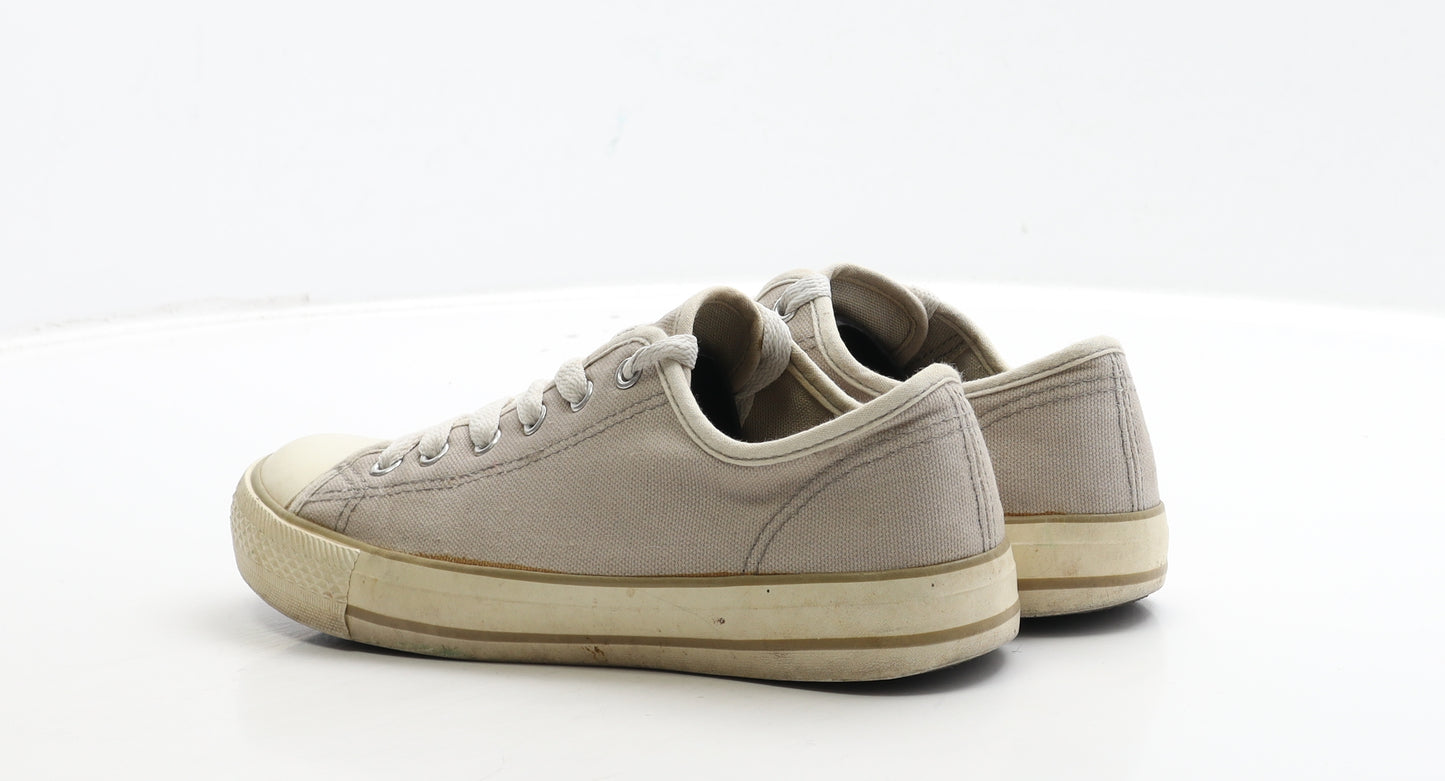 Primark Womens Beige Fabric Trainer UK 4 37