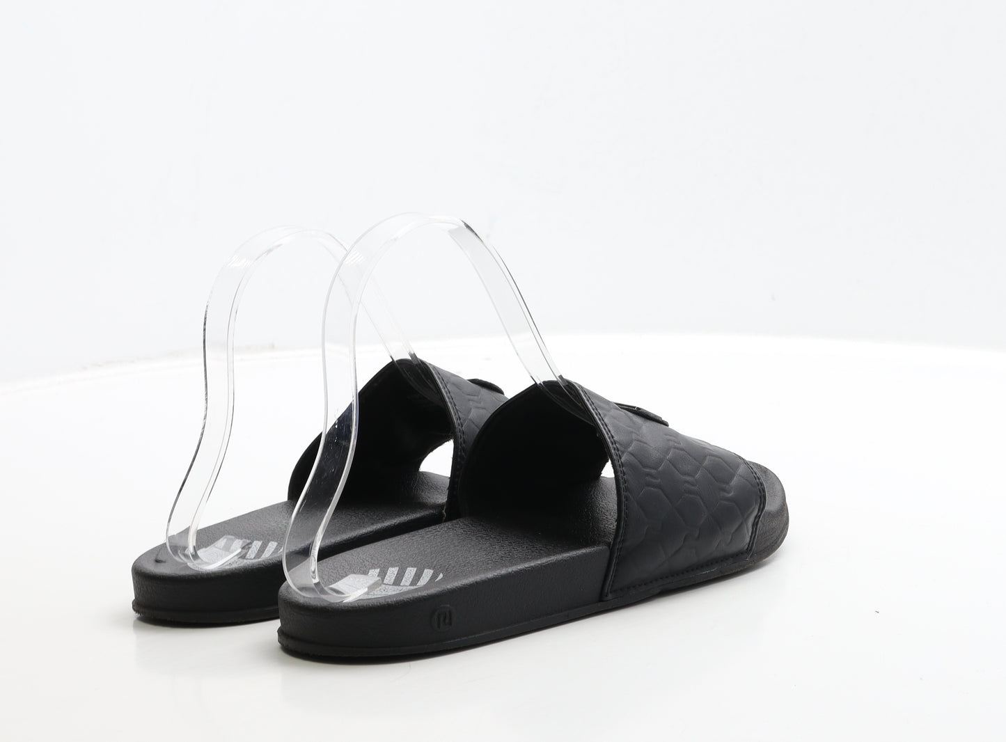 River Island Womens Black Polyester Slider Sandal UK 4 37