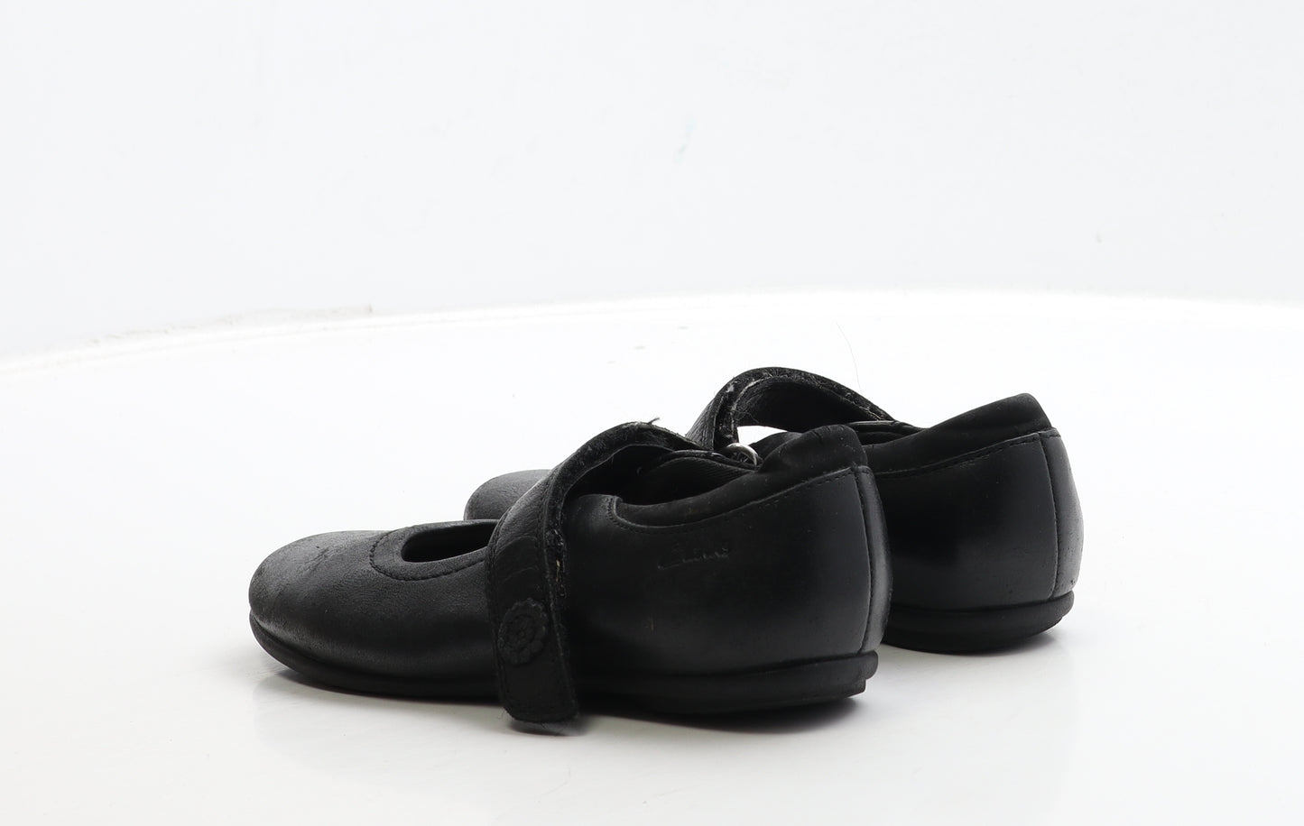 Clarks Girls Black Leather Mary Jane Flat UK 11 29