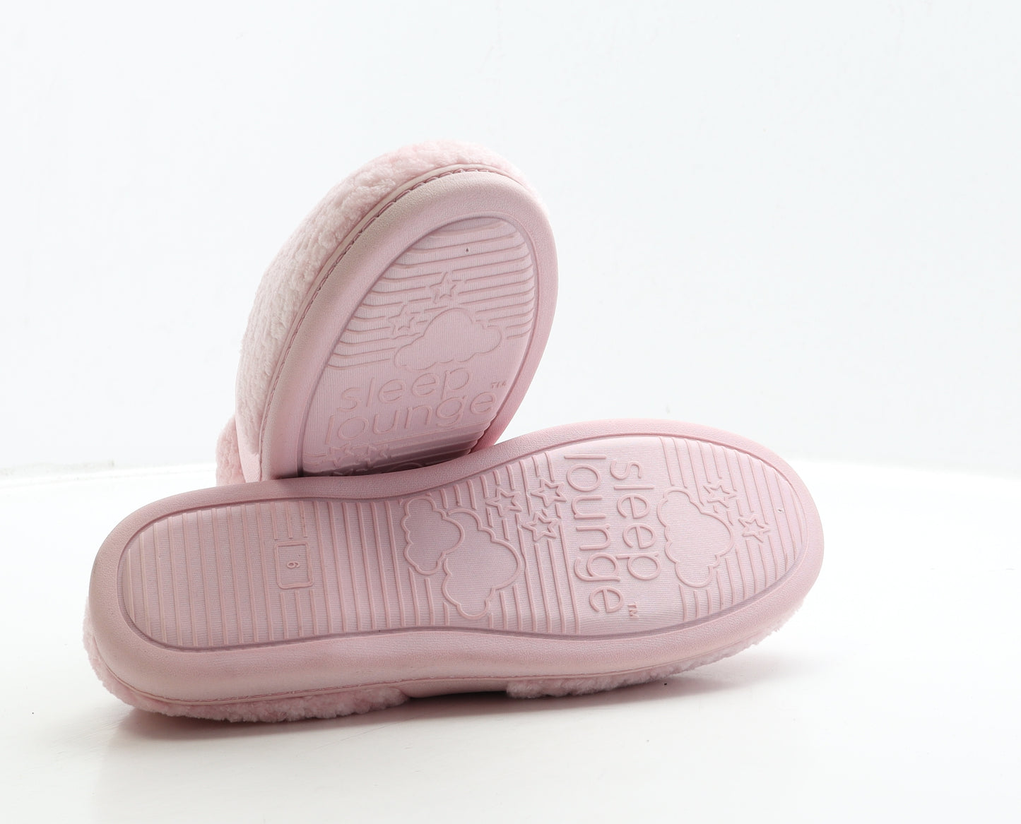Sleep Lounge Womens Pink Polyester Loafer Slipper UK 39