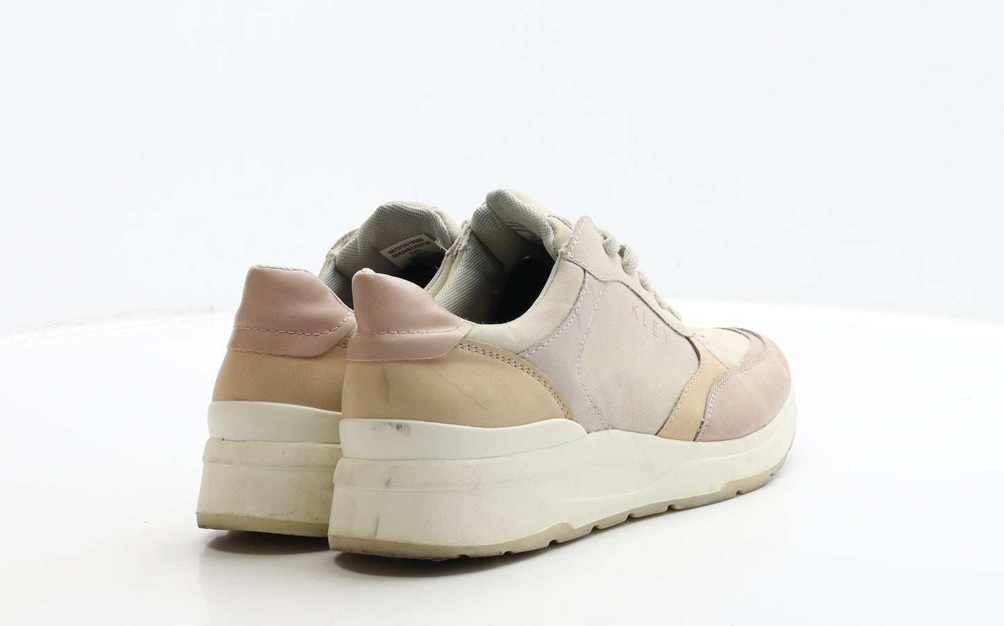Kley Womens Beige Leather Trainer UK 7 40
