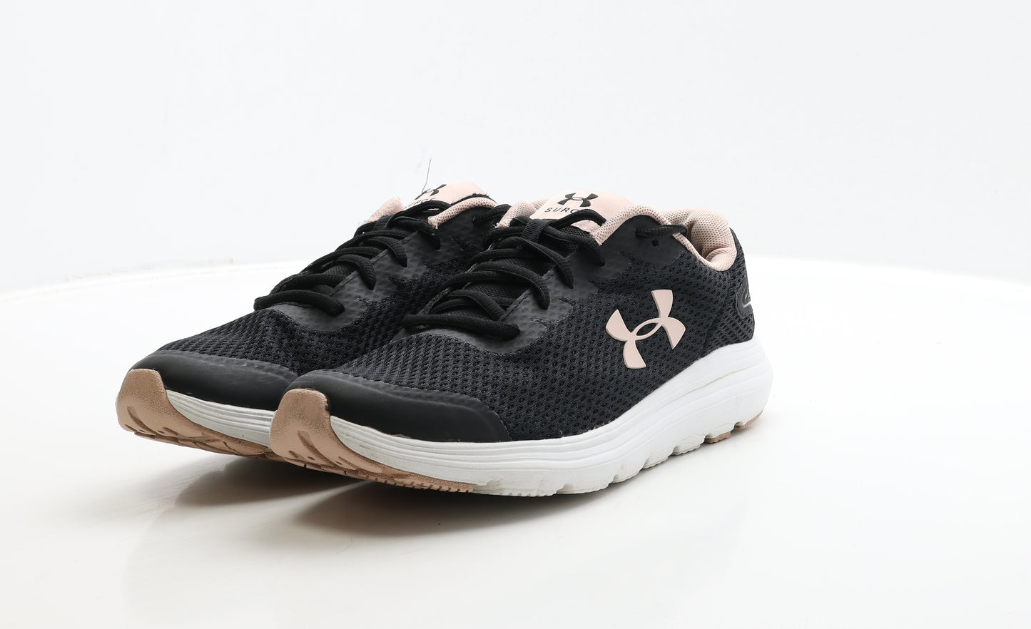 Under armour Womens Black Polyester Trainer UK 6.5 40.5 - Surge