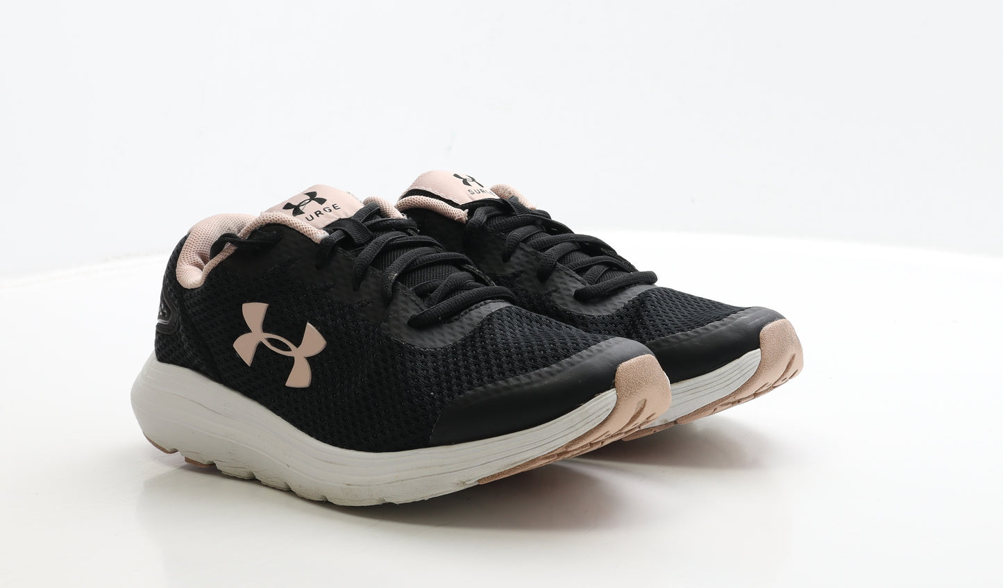 Under armour Womens Black Polyester Trainer UK 6.5 40.5 - Surge