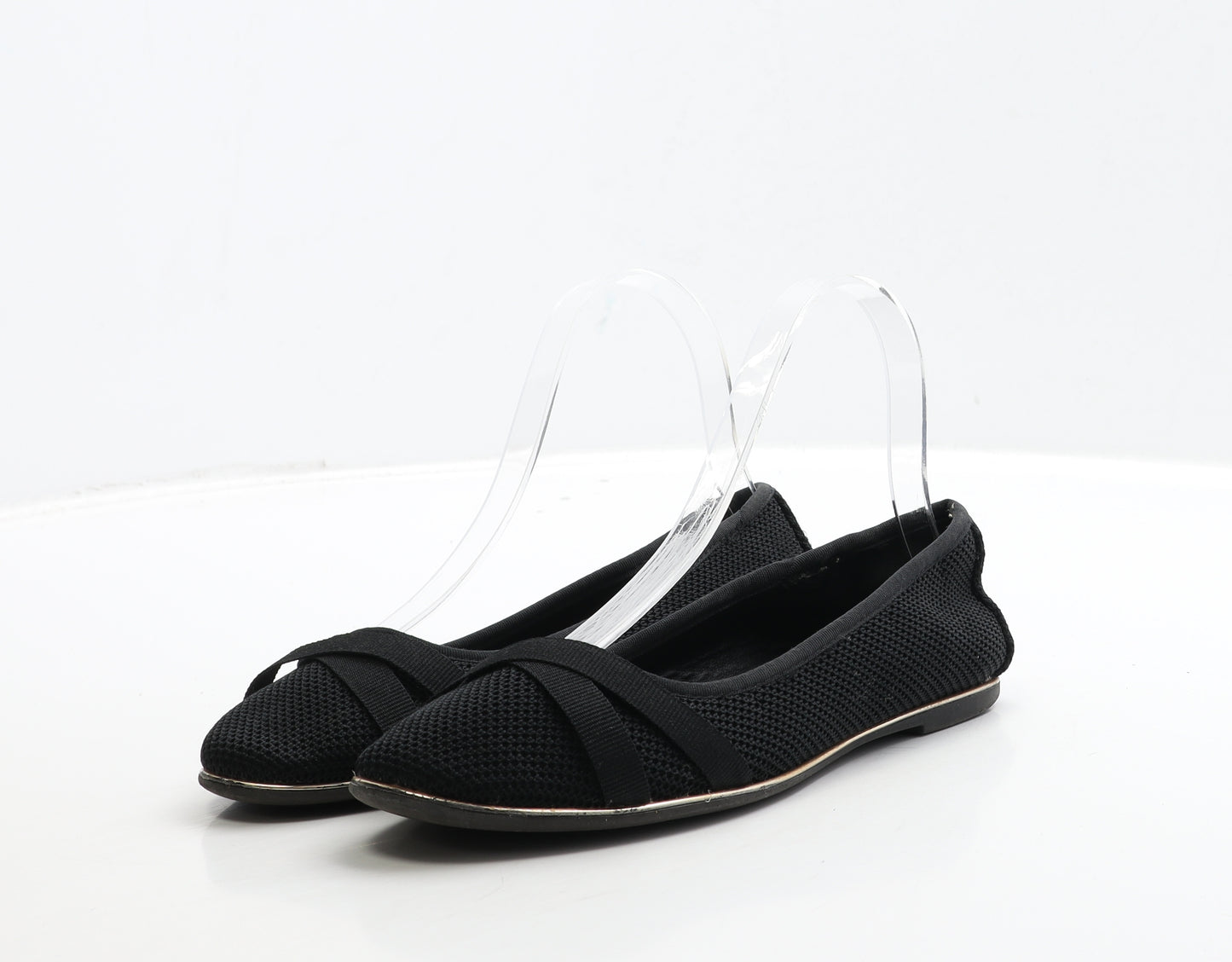 Graceland Womens Black Polyester Ballet Flat UK 3 35