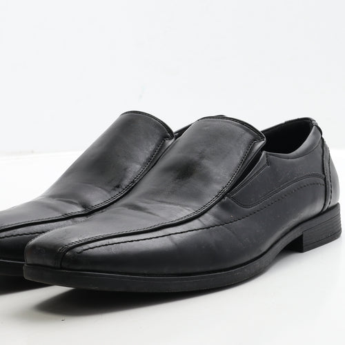 Primark Mens Black Leather Loafer Casual UK 11 45