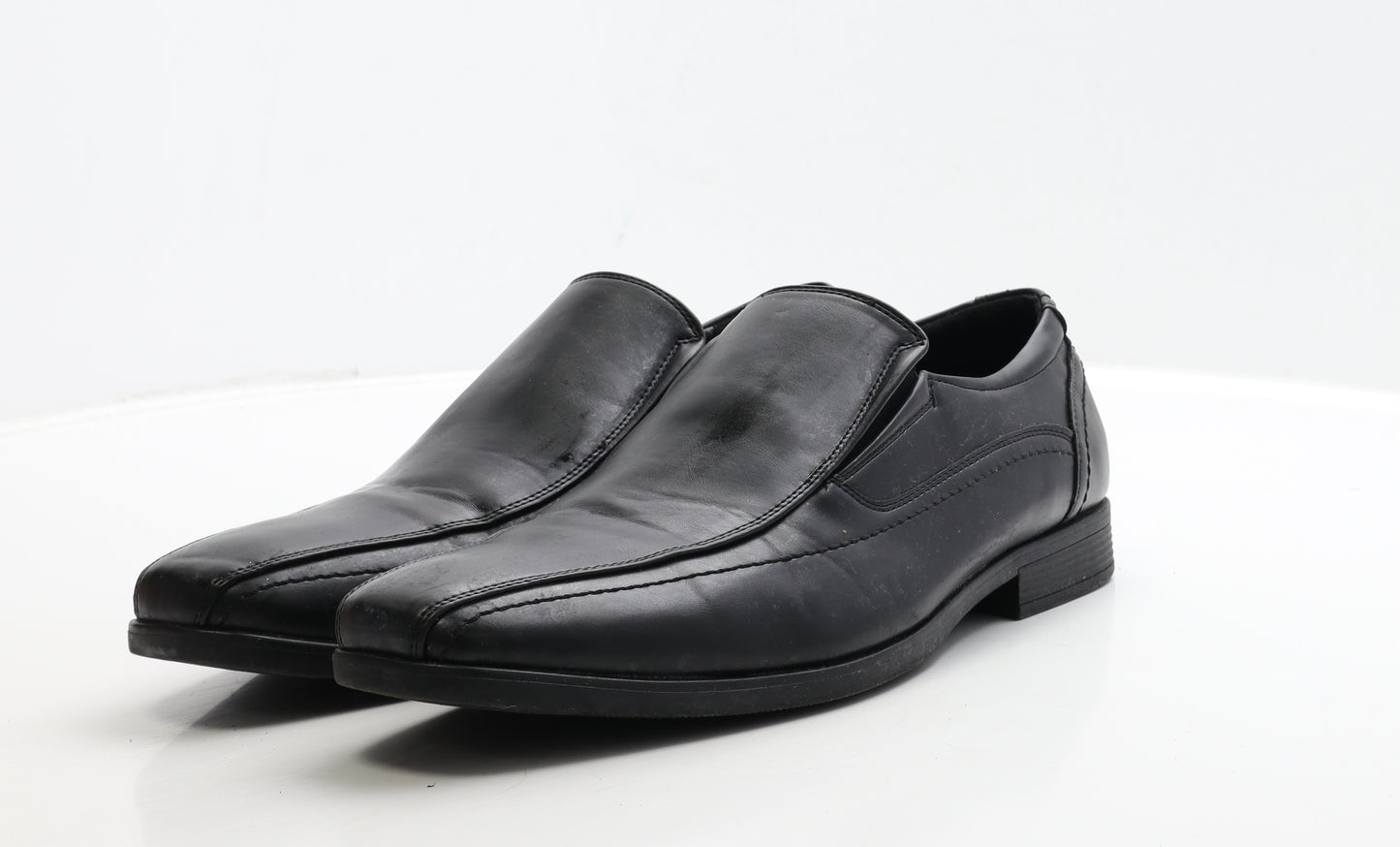 Primark Mens Black Leather Loafer Casual UK 11 45