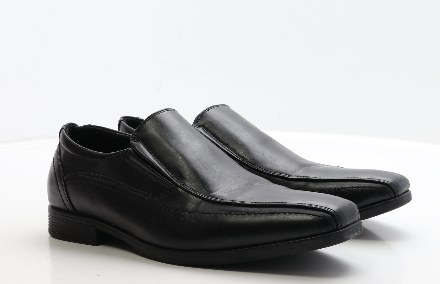 Primark Mens Black Leather Loafer Casual UK 11 45