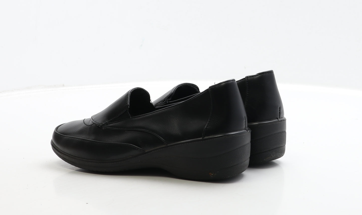 Softlites Womens Black Leather Loafer Casual UK 3 36