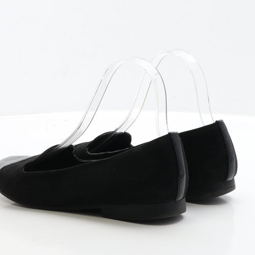 Preworn Womens Black Suede Ballet Flat UK 5 38