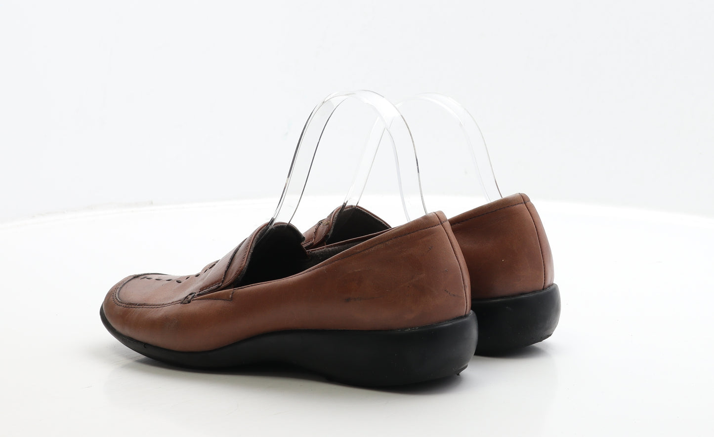 Clarks Womens Brown Leather Loafer Flat UK 6 39