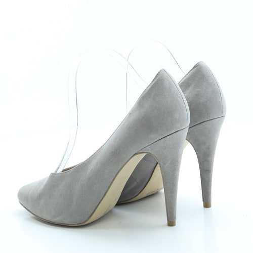 New Look Womens Grey Suede Court Heel UK 8 41