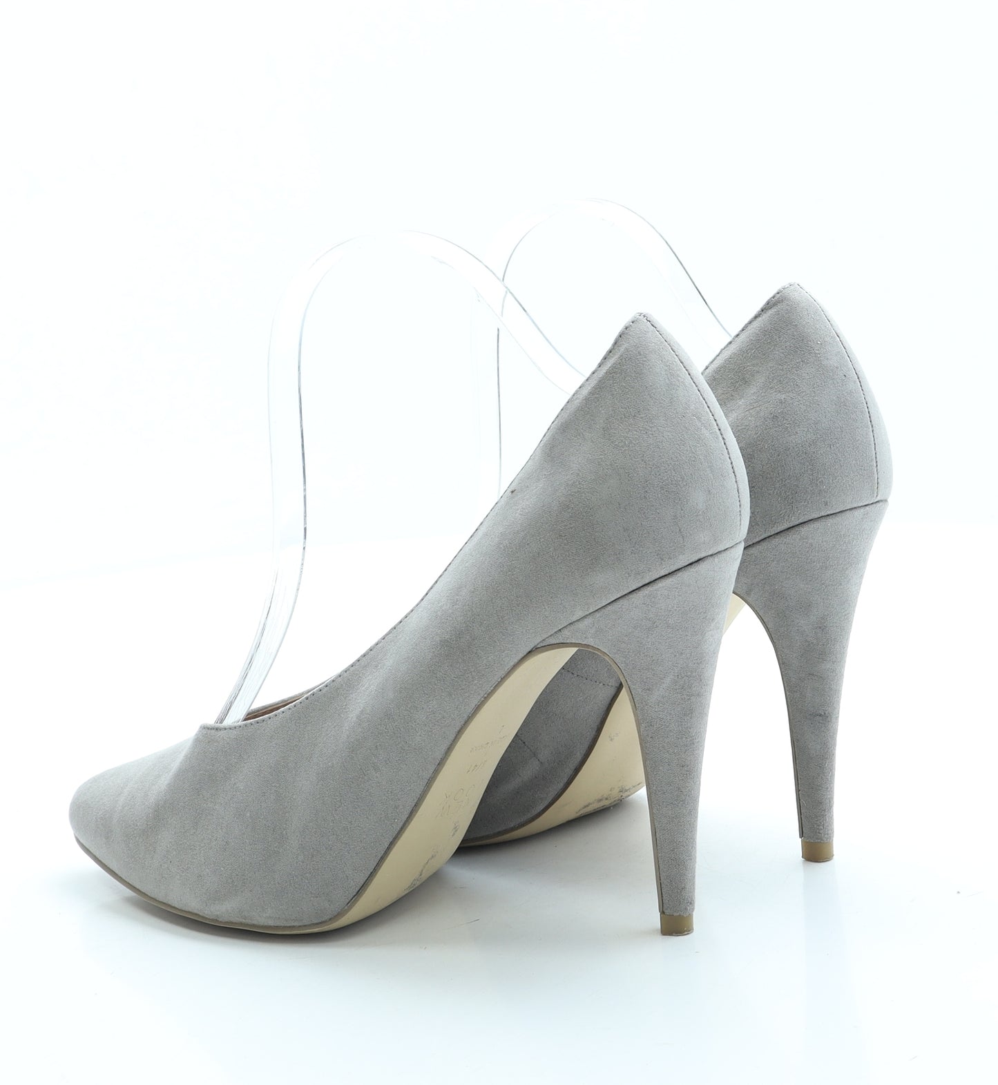 New Look Womens Grey Suede Court Heel UK 8 41
