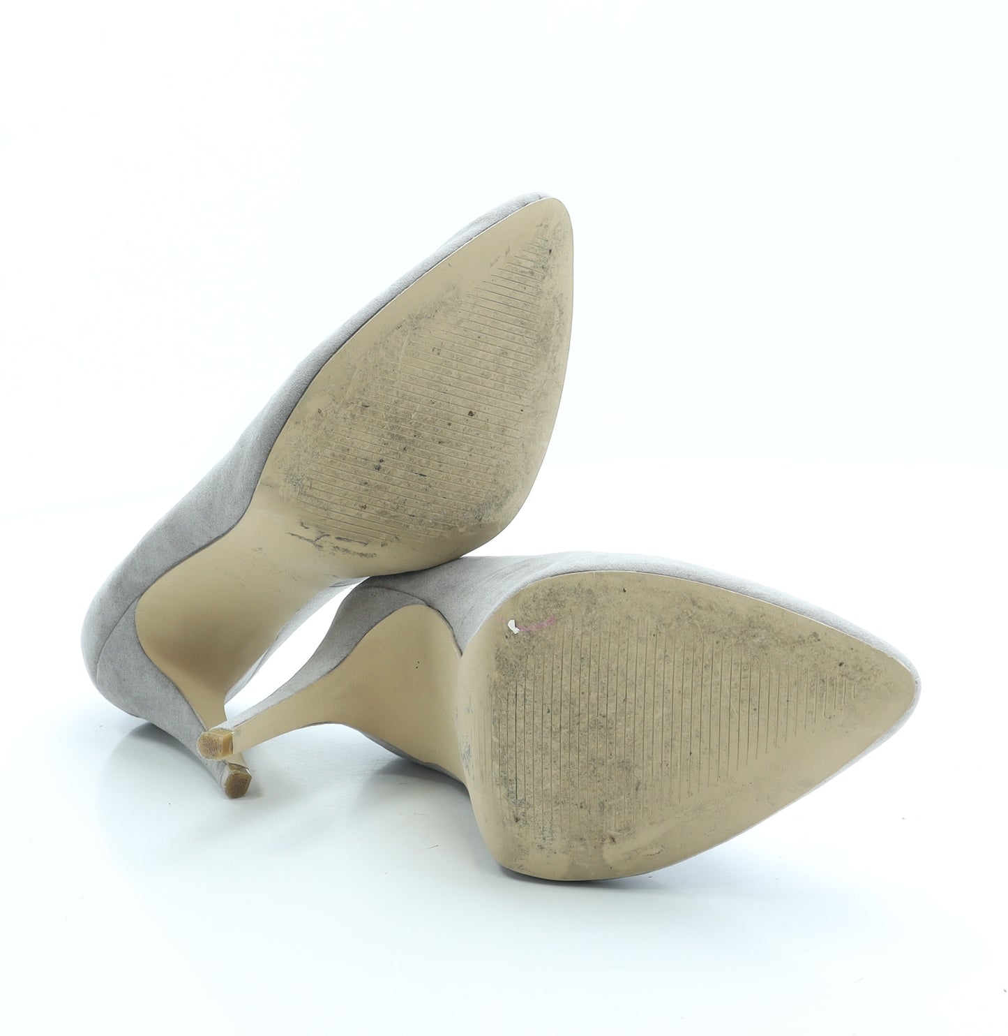 New Look Womens Grey Suede Court Heel UK 8 41