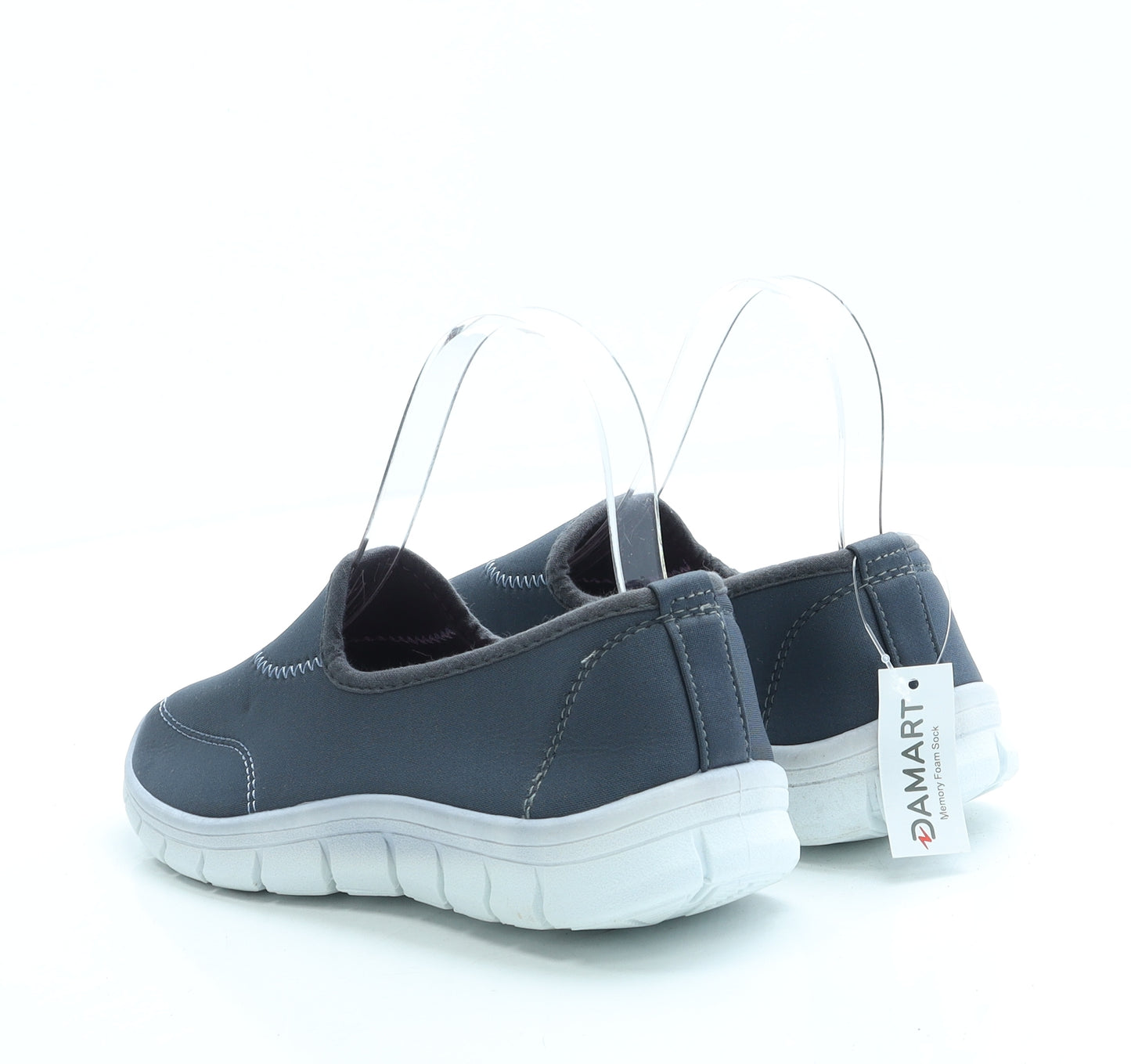 Damart Womens Blue Polyester Slip On Flat UK 4