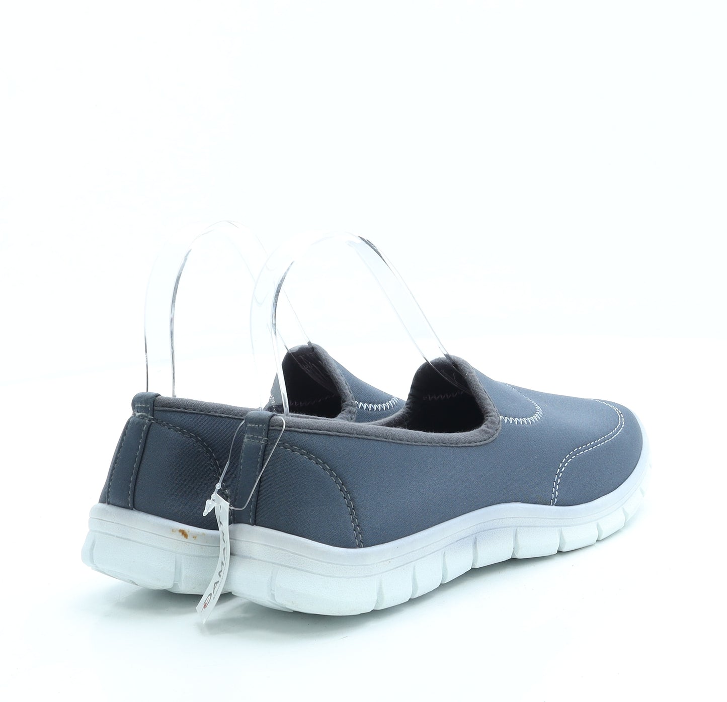 Damart Womens Blue Polyester Slip On Flat UK 4