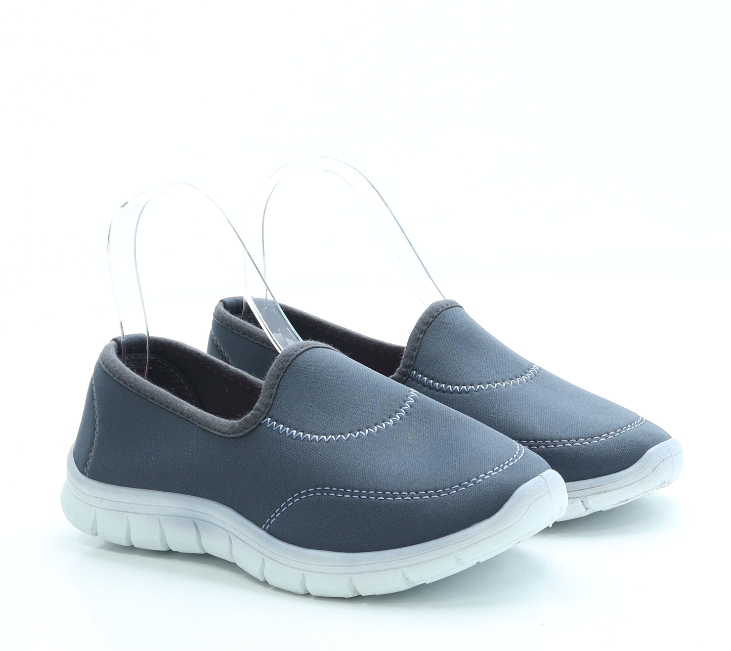 Damart Womens Blue Polyester Slip On Flat UK 4