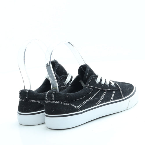 Peacocks Boys Black Fabric Trainer UK 1 33