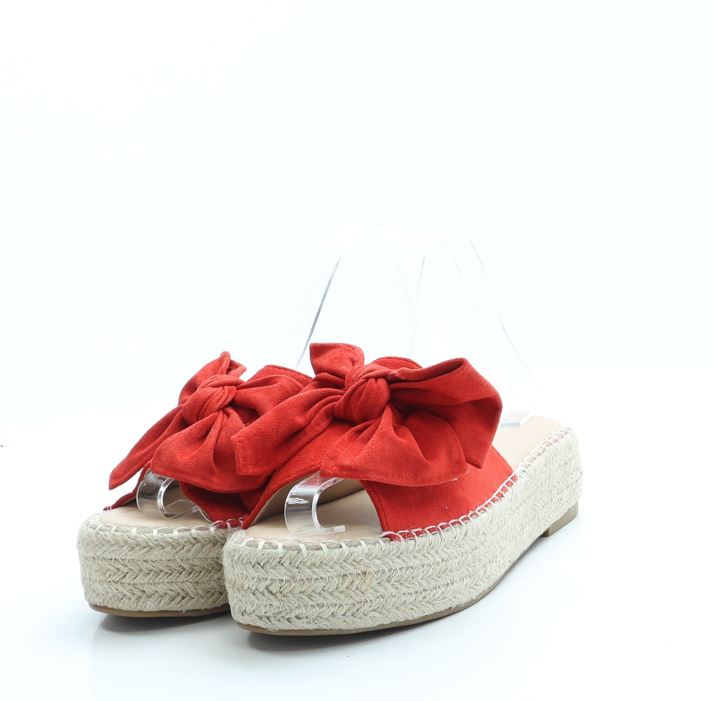 La Bottine Womens Red Suede Espadrille Sandal UK 5 38
