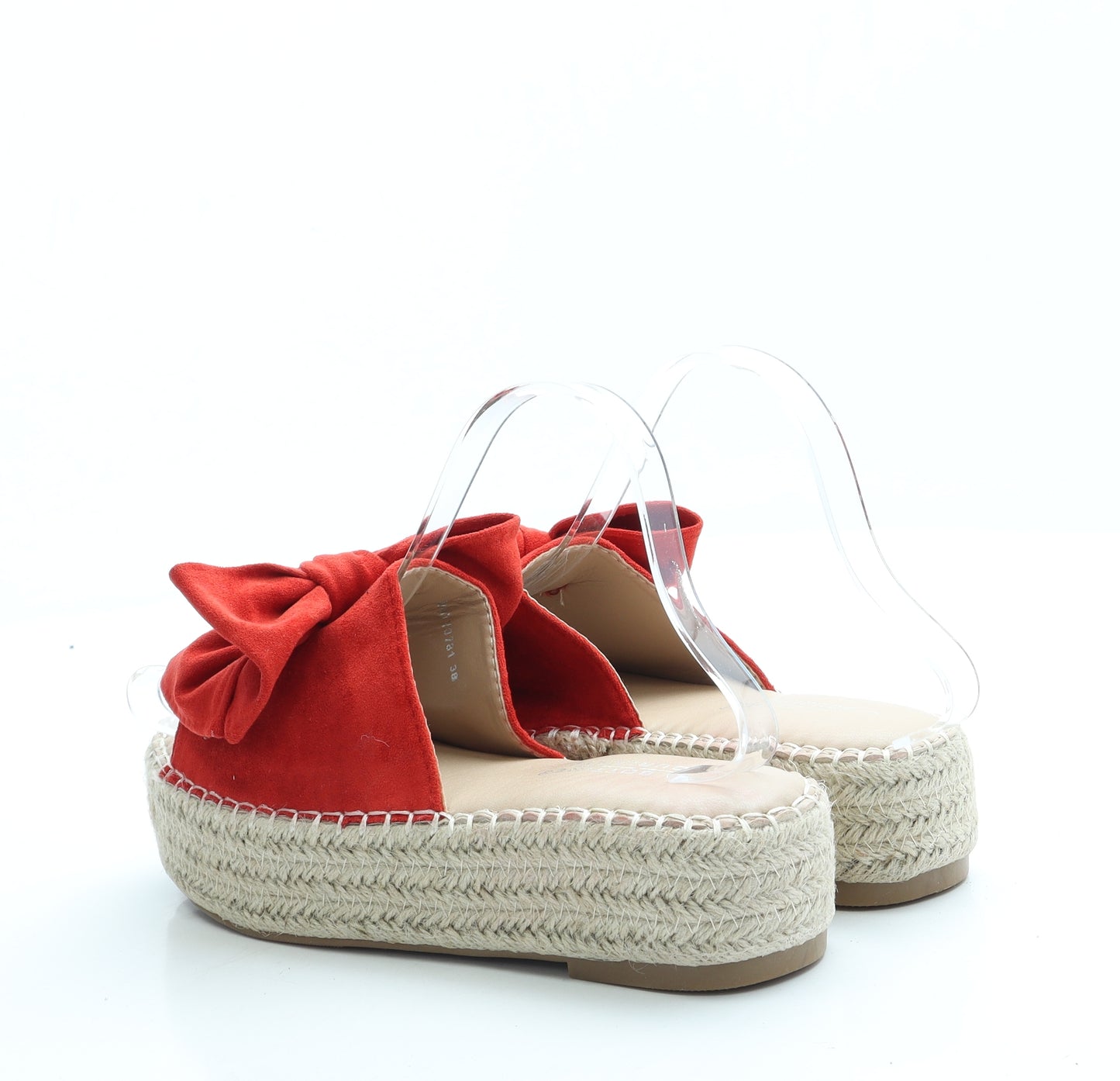 La Bottine Womens Red Suede Espadrille Sandal UK 5 38