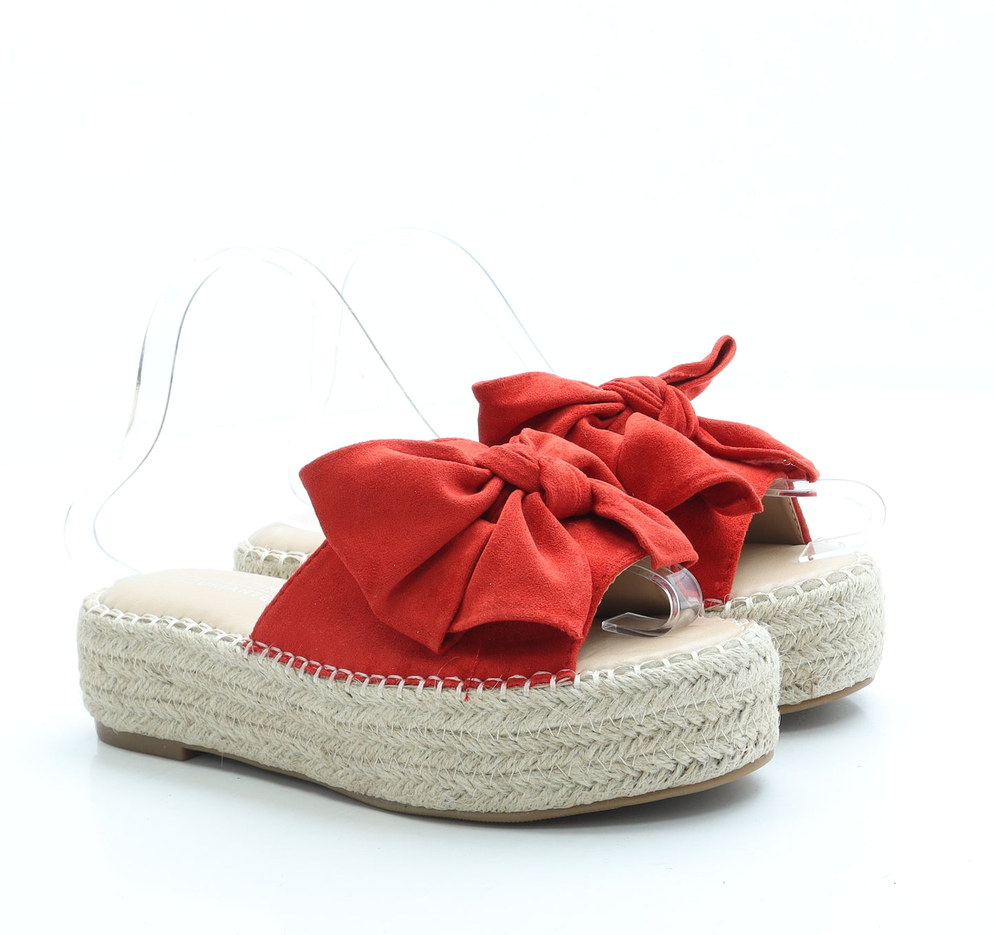 La Bottine Womens Red Suede Espadrille Sandal UK 5 38