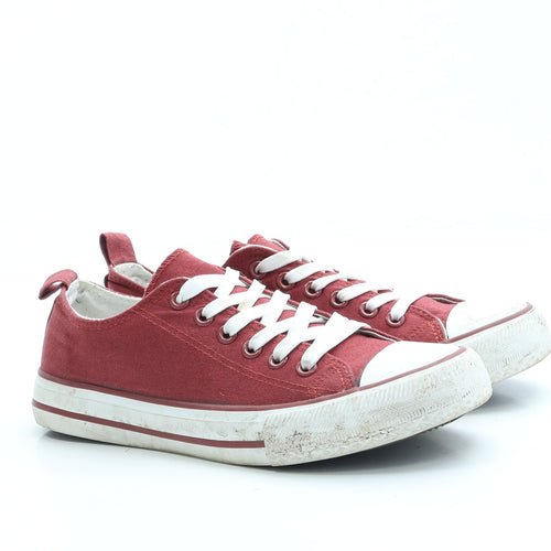 Primark Womens Red Fabric Trainer UK 5 38 US 7