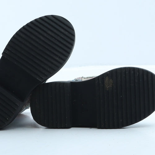 Primark Girls Multicoloured Tie Dye Leather Combat Boot UK 7 24